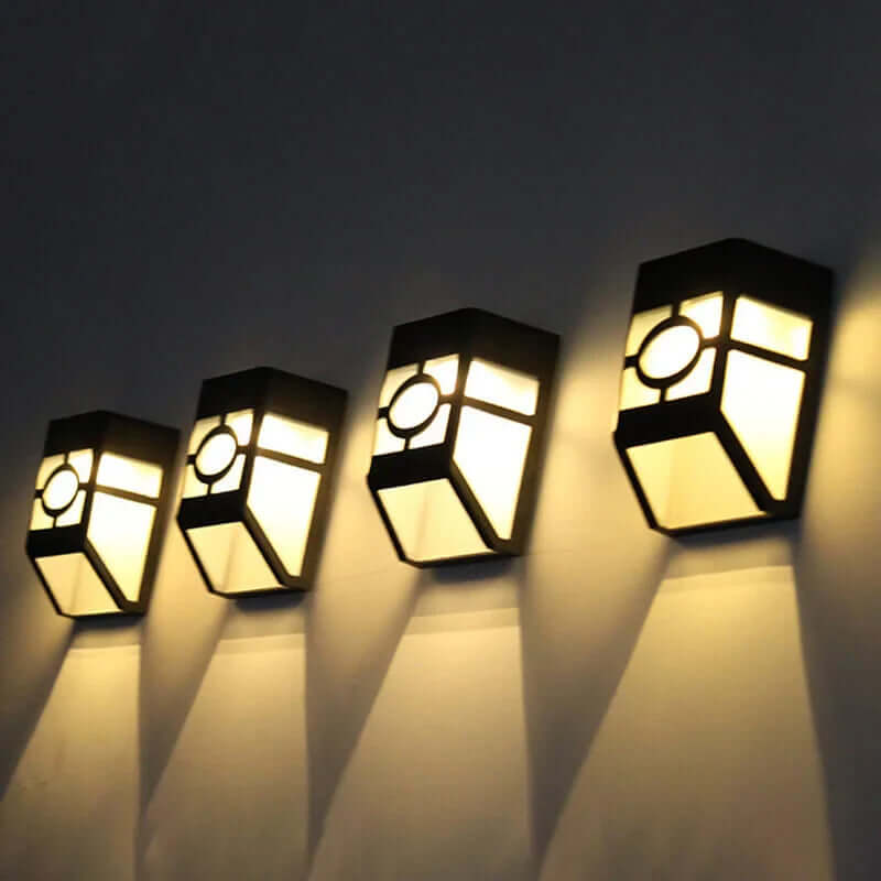 Solcelle LED Væglampe Udendørs - 2 Pak