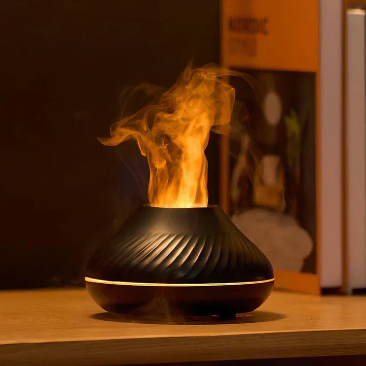 CalmMist ultralyds aroma diffuser med æteriske olier skaber rolig stemning og velvære i hjemmet.