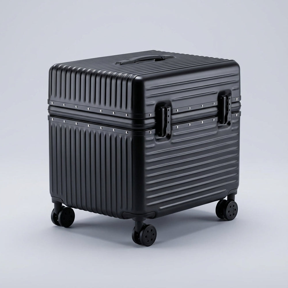Robust Carrycore rejsekuffert med aluminiumsramme, spinnerhjul og TSA-lås, ideel som holdbar håndbagage.