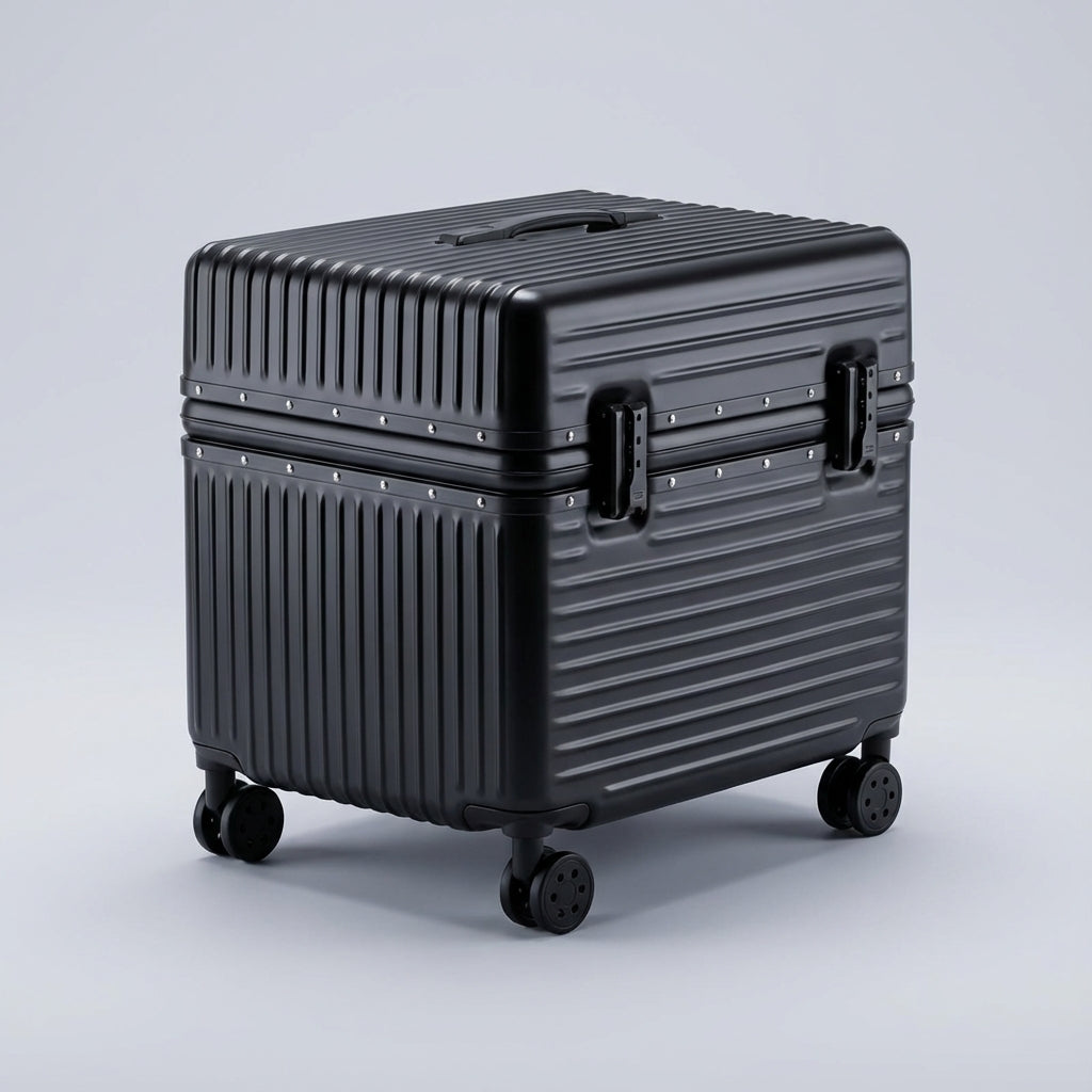 Robust Carrycore rejsekuffert med aluminiumsramme, spinnerhjul og TSA-lås, ideel som holdbar håndbagage.