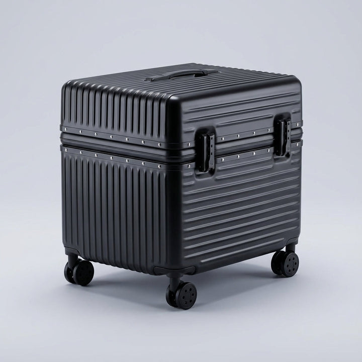 Robust Carrycore rejsekuffert med aluminiumsramme, spinnerhjul og TSA-lås, ideel som holdbar håndbagage.