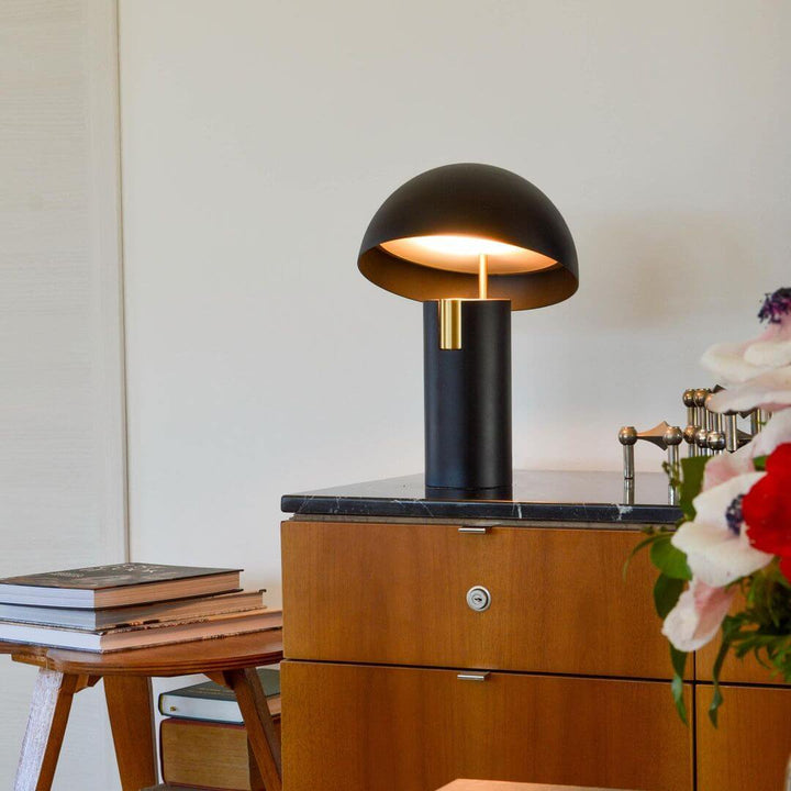 Designer Bordlampe i Metal og Glas - 30cm