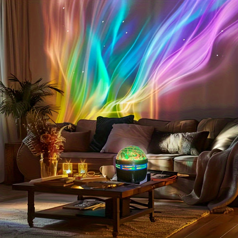 Dynamisk Celestia Aurora stjernehimmelprojektor for soveværelset eller hyggestunder med RGB lys.
