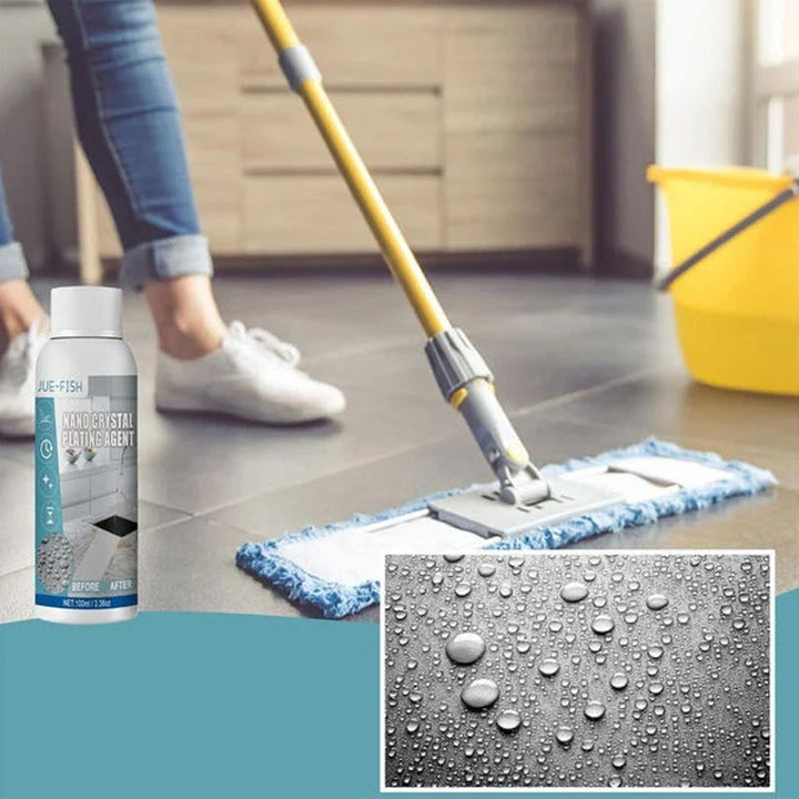 CrystalGuard flaske med professionel stenbeskyttelse, nanokrystal teknologi og glansforstærker.