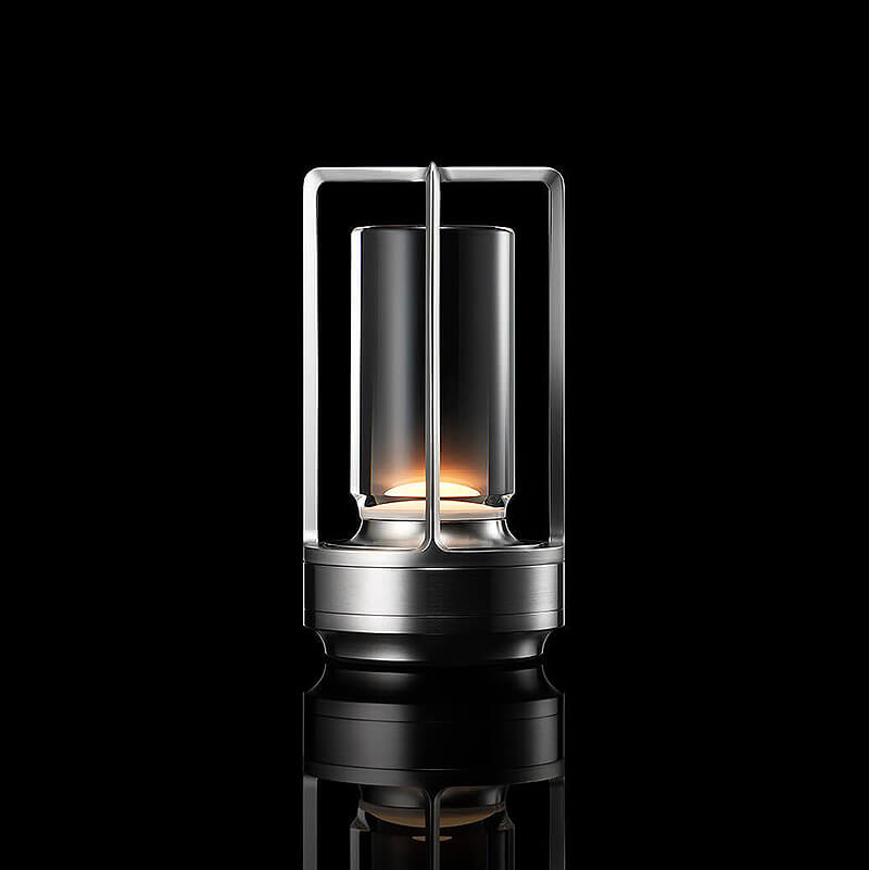 Dekorativ dæmpbar LED lampe, moderne bordlampe med trådløs funktion for smukt stemningslys.
