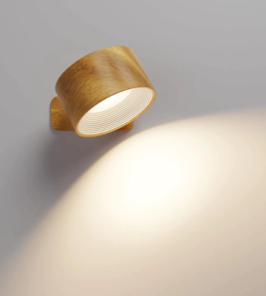 USB-opladelig LED-væglampe med magnetisk montering, dæmpbar via touch eller fjernbetjening for nem kontrol.