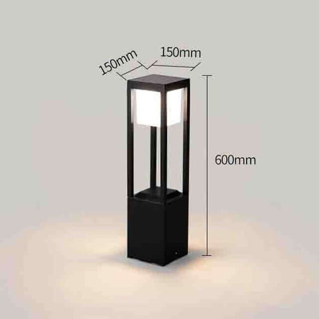 60 cm Solcellelampe Udendørs - Terningformet Havebelysning