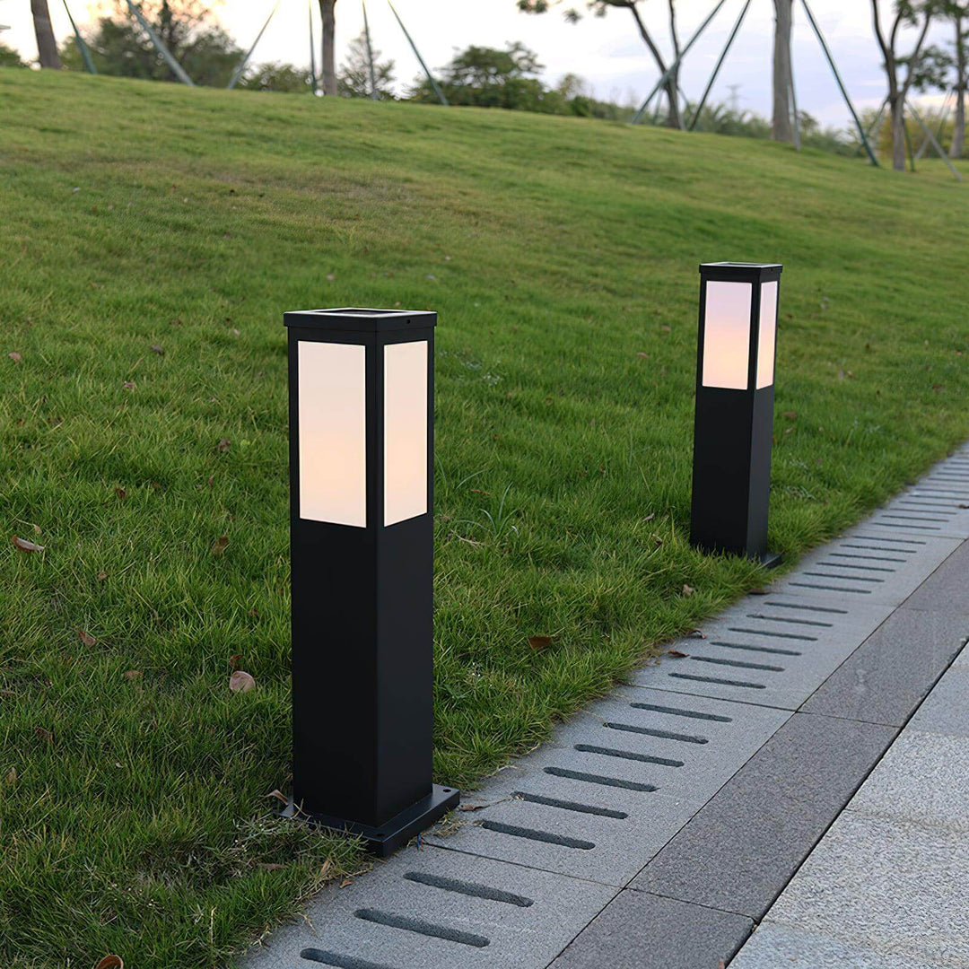 Moderne Udendørs Pullertlampe i Aluminium