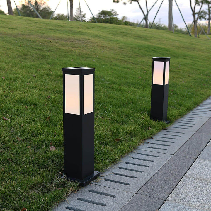 Moderne Udendørs Pullertlampe i Aluminium