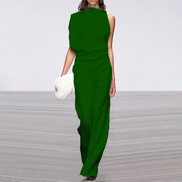 "Dame jumpsuit i elegant, ærmeløst design med let, luftig pasform. Perfekt til sommeranledninger og stilfulde udtryk."