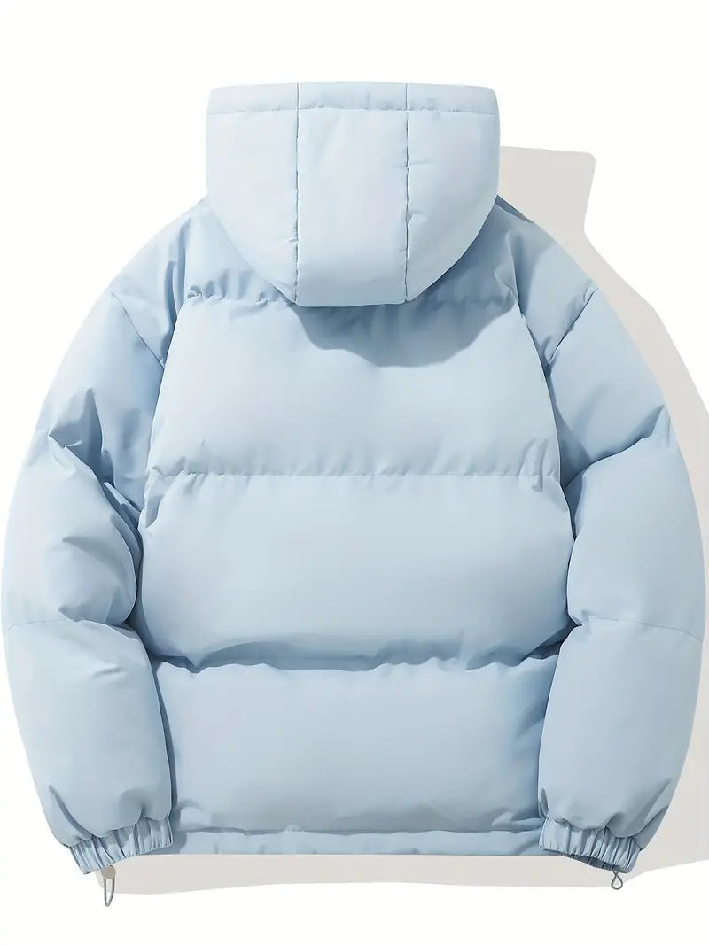 Termisk dunjakke til damer med hætte og lange ærmer, en perfekt kombination af hygge og stil.