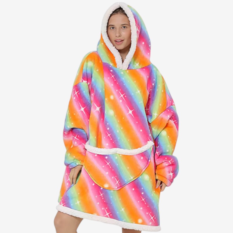 Stilfuld langærmet oversized hættetrøje til kvinder, ideel til streetwear og fritid.