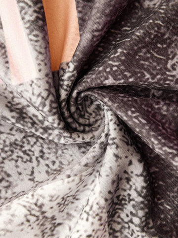 Funktionel dame patchwork bluse med lynlås, langærmet og komfortabel til aktiv hverdag.
