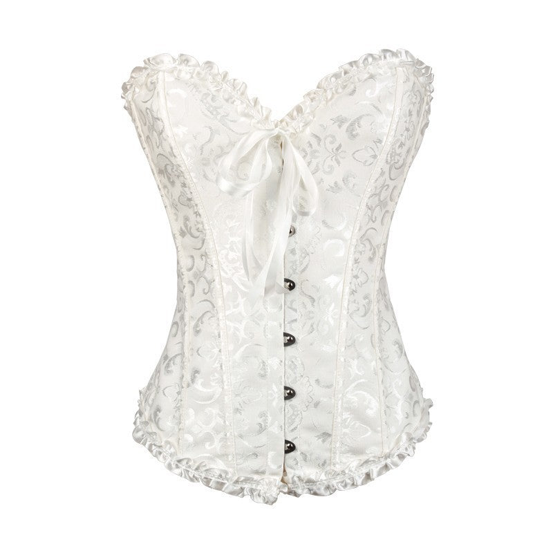 Elegant satin push-up korset til kvinder, der giver en flot og forførende timeglasfigur.