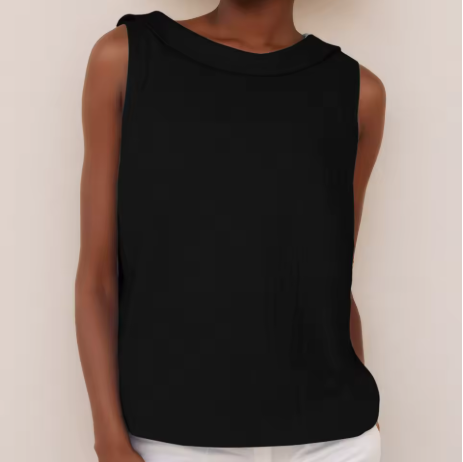 Elegant ærmeløs rullekrave top, modetøj til den moderne kvinde, perfekt til sommer.