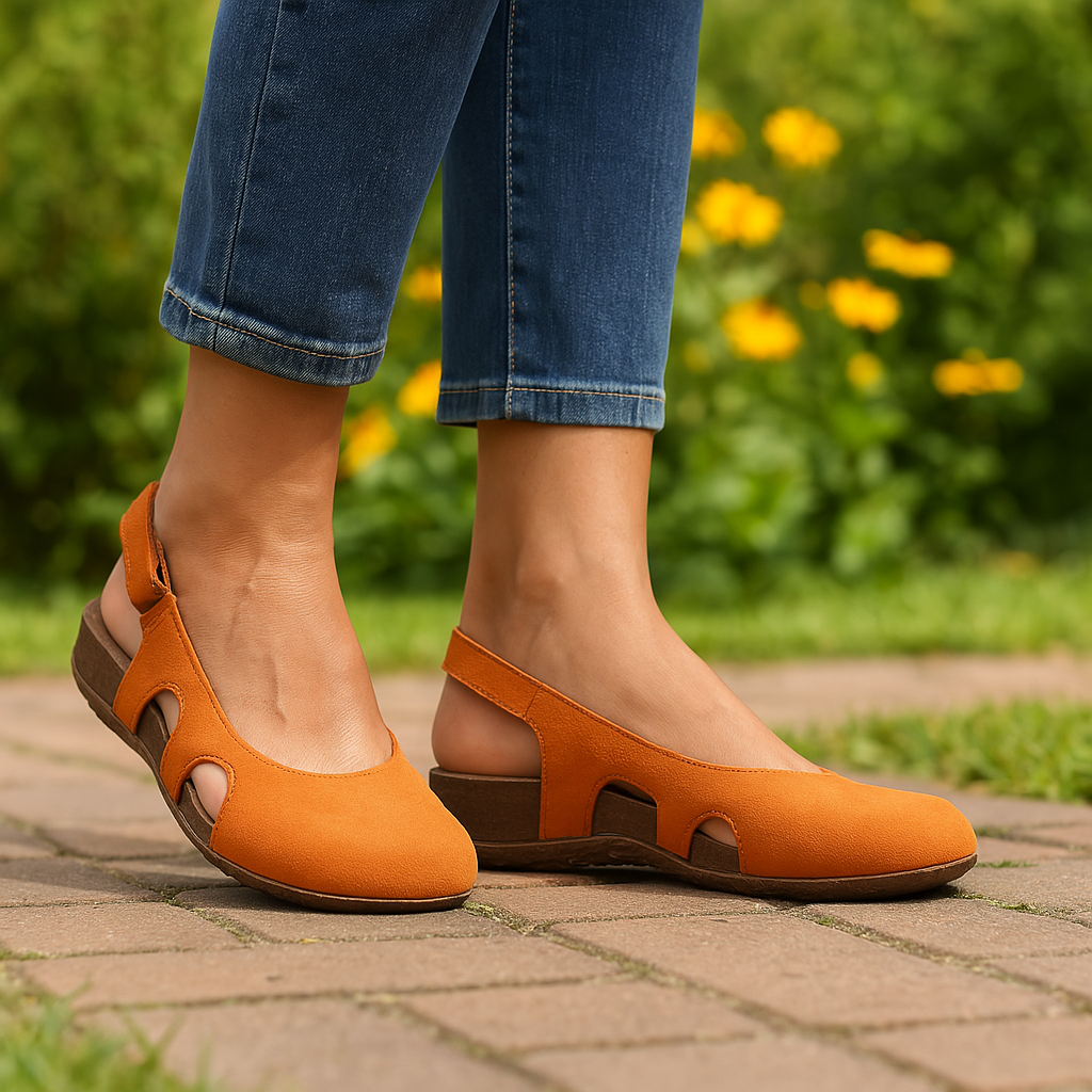 Komfortable dame sandaler med adaptiv støtte. Letvægts og elegant fodtøj til moderne kvinder hele sommeren.