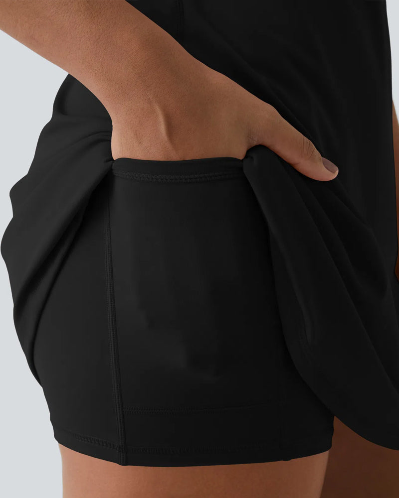 Komfortabel damekjole med formende effekt, indbygget bh og praktiske shorts.