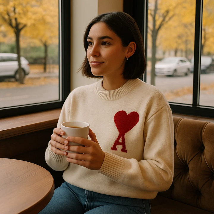 Stilfuld dame sweater, perfekt som varm hverdagspullover til vintermode.