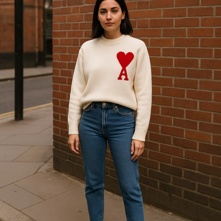 Alsidig mode: Blød og varm dame sweater for hygge og komfort i afslappet stil.