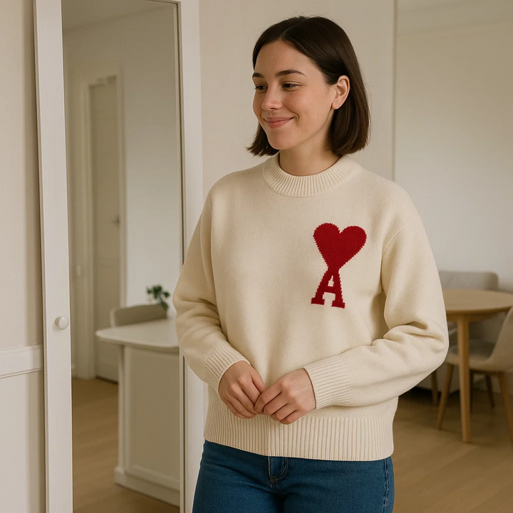 Dame sweater, langærmet og varm. Ideel mode trøje for afslappet vinterstil.