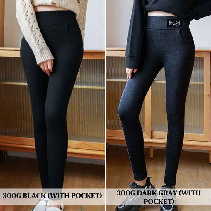 Modebevidste dame vinterleggings; en essentiel del af din basisgarderobe. Varm og moderne beklædning.