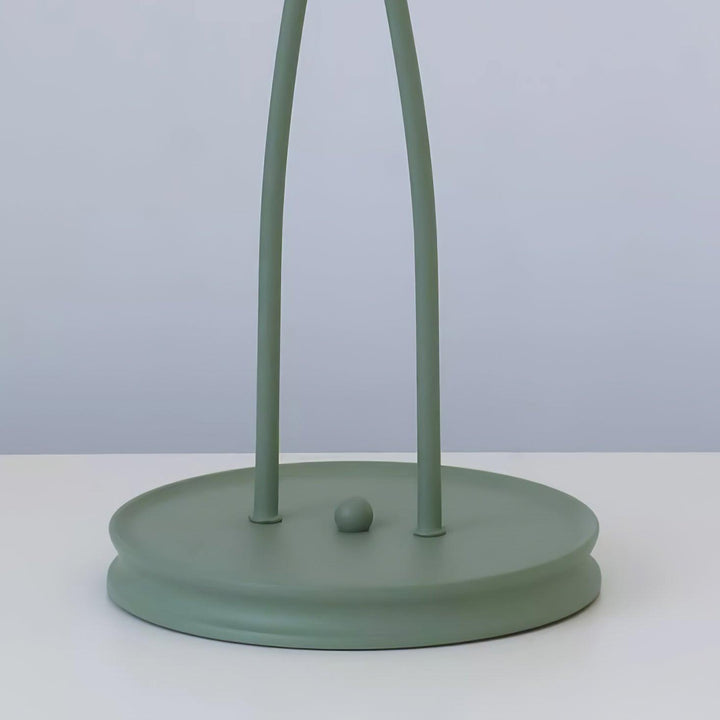 Elegant Blomster Gulvlampe i Mat Grøn