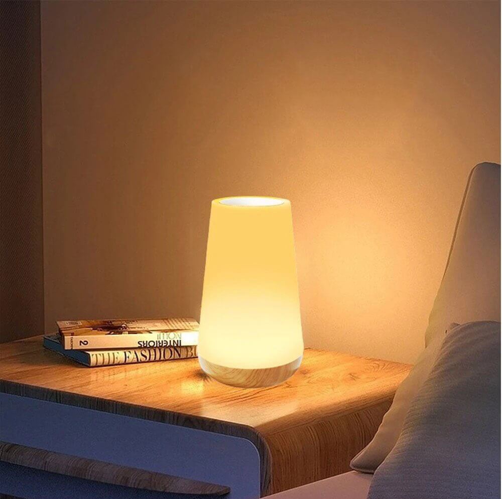 Bærbar LED Bordlampe med Touch-kontrol