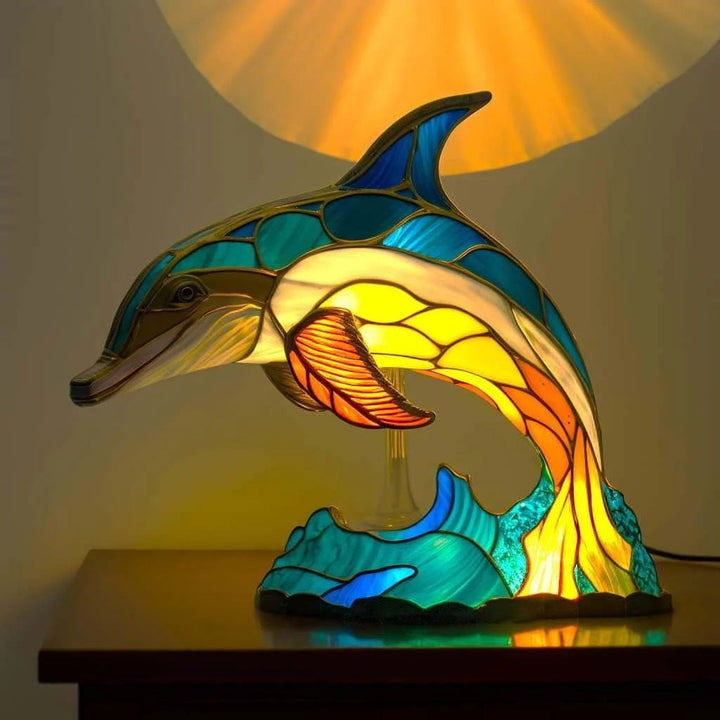 Unik kunstnerisk figur lampe, LED bordlampe med elegant og dekorativt lys.