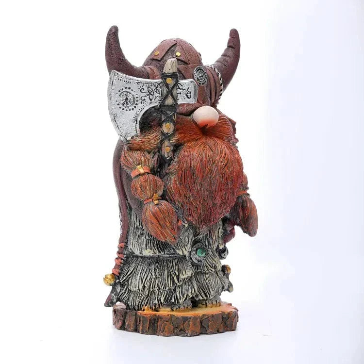 Imponerende viking kriger harpiks figur med autentisk rustning. Perfekt til historisk boligdekoration.
