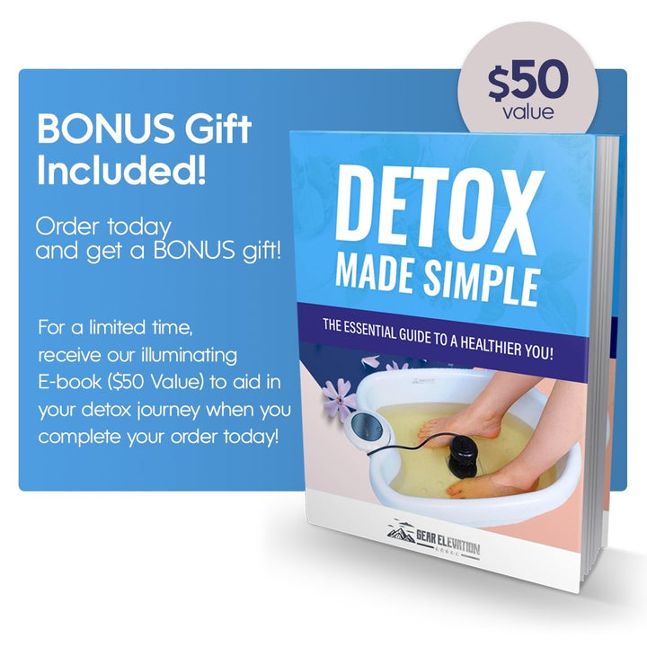 Boblende detox fodspa med aktiv ionbehandling. Ideel til kropsudrensning, sundhed og dyb afslapning.