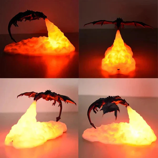 Drage natlampe 3D-printet for magisk stemning. Perfekt til børneværelset og hygge.