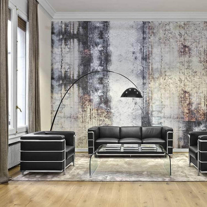 Justerbar bue gulvlampe i metal