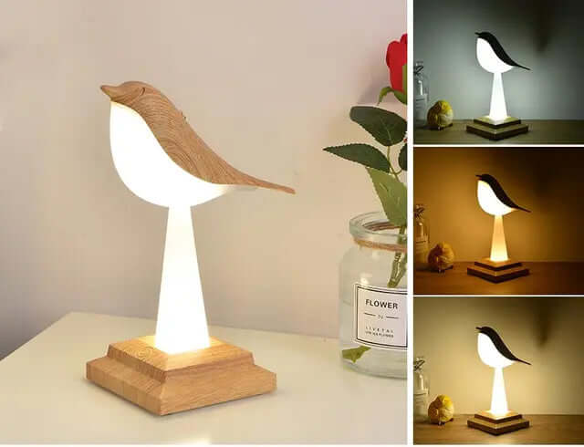 Dekorativ Fuglelampe | LED Bordlampe | 26cm