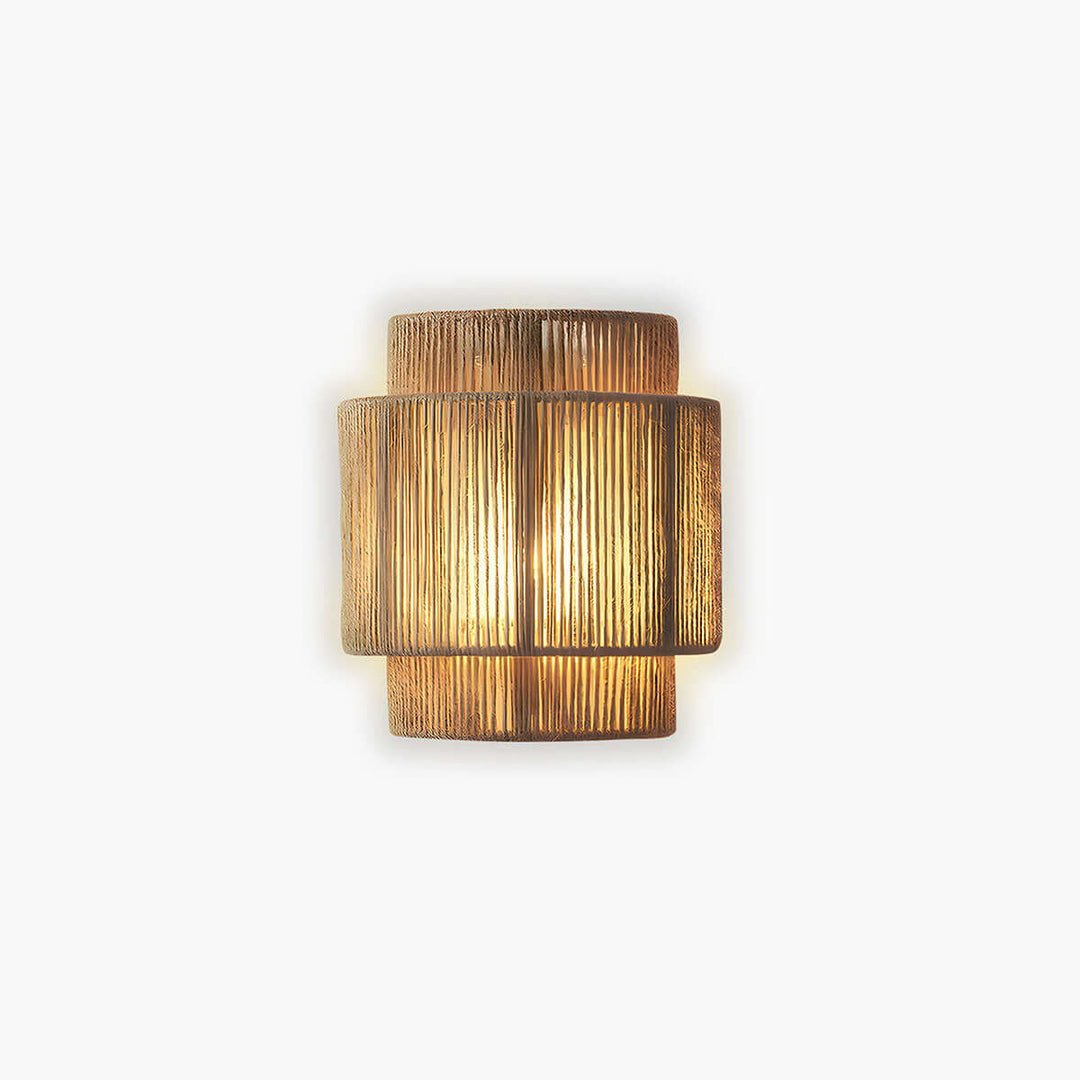 Rustik Væglampe i Naturmateriale - 25x23 cm