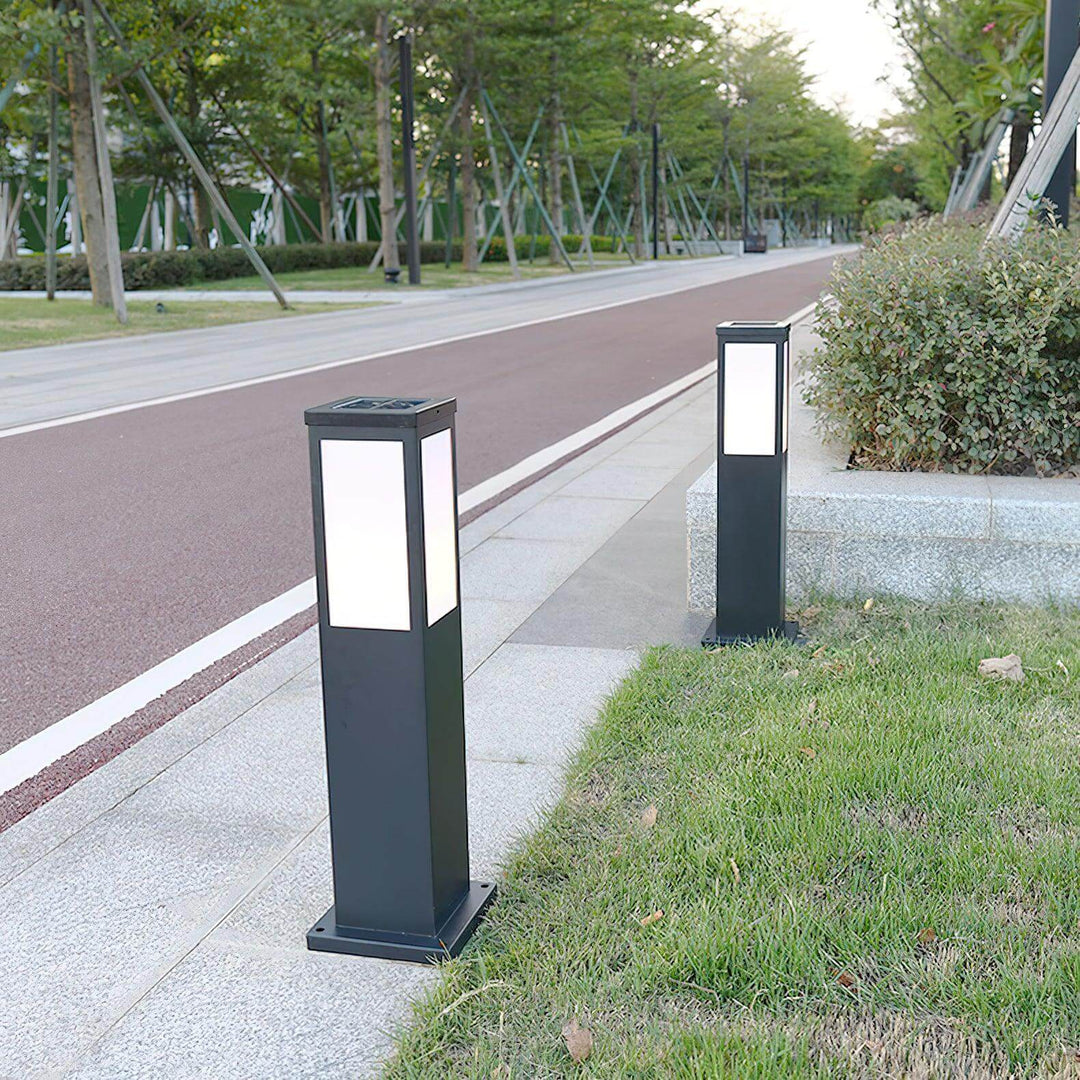 Moderne Udendørs Pullertlampe i Aluminium