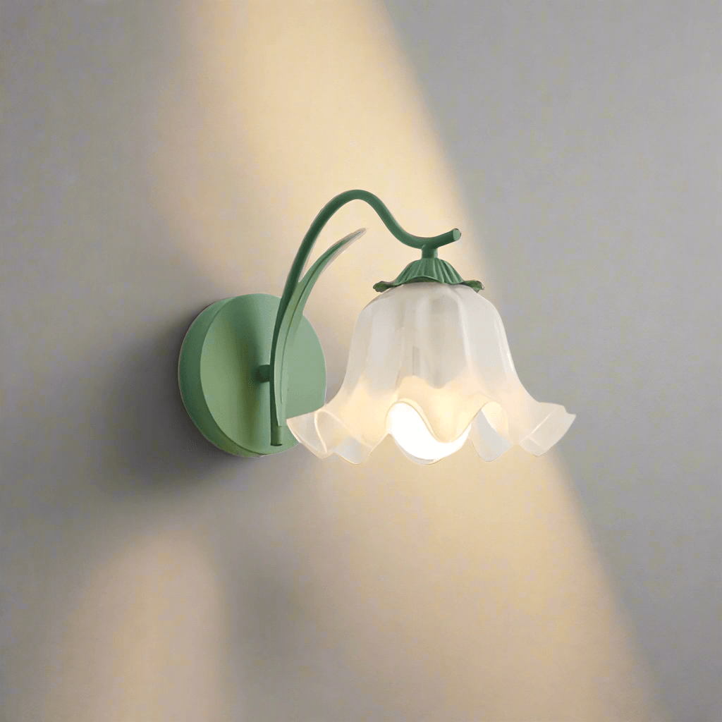 Elegant Retro Blomster Væglampe