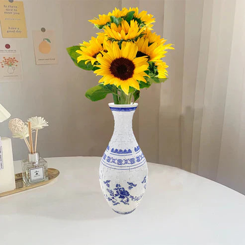 Byg din egen vase: EcoBloom 3D puslespil for kreativ udfoldelse og sjov.