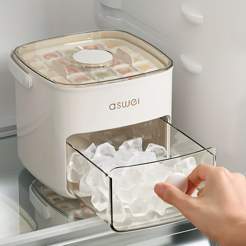 "Effektiv CrystalChill ismaskine i stilfuldt design, producerer isterninger og kugler til køkken eller underholdning."
