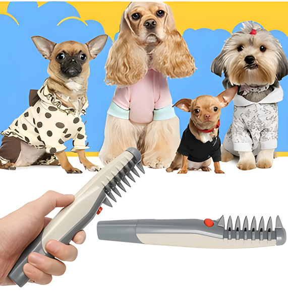 Skånsom pels trimmer til hunde og katte, ideel til følsom hud og alle pelstyper.