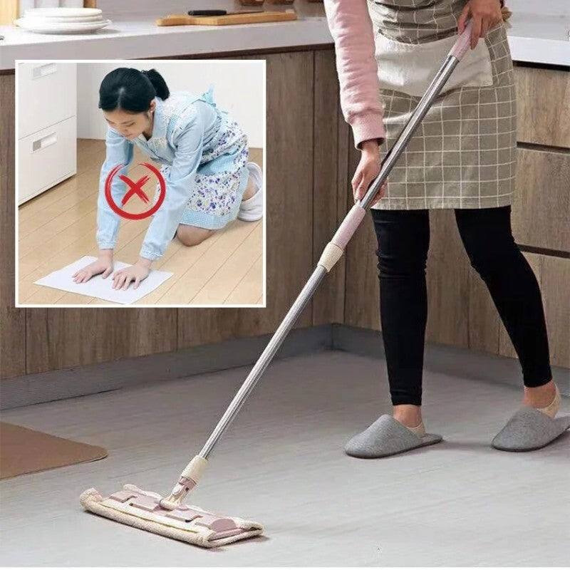 SwiftSwipe mikrofiber flad moppe til grundig gulvvask. Miljøvenligt rengøringsudstyr til hjemmet.