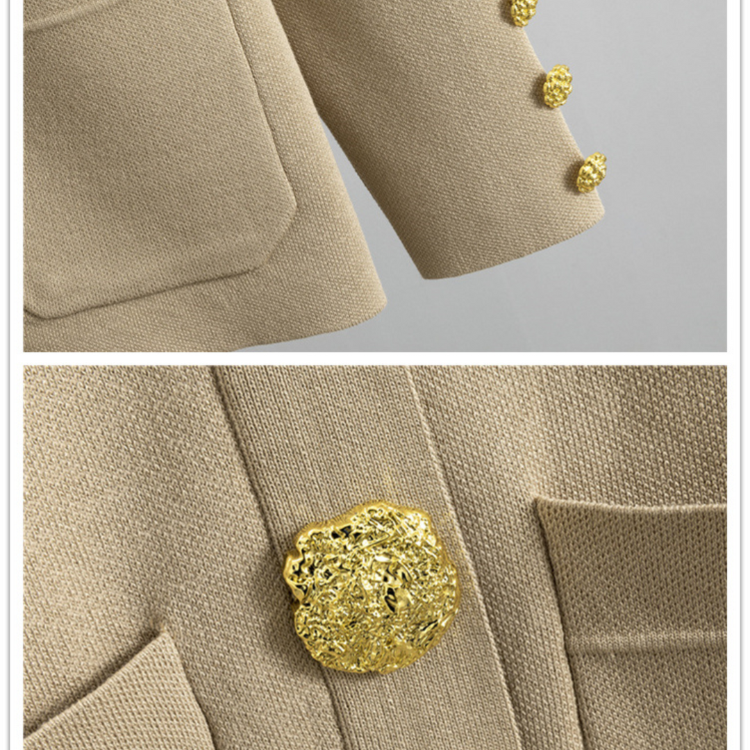 To-delt blazer sæt til kvinder. Skab et moderne power look med elegant blazer og brede bukser til fest eller kontor.