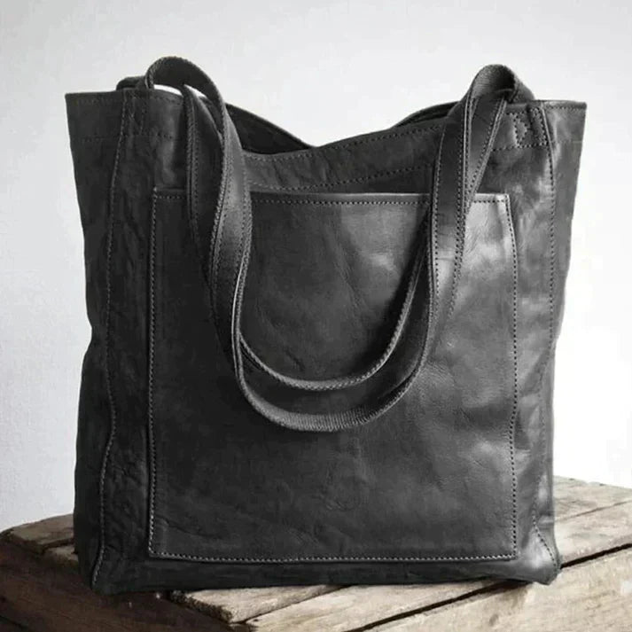 Høj kvalitet læder dametaske, tilgængelig i sort, brun og kaffe, et elegant og praktisk modetilbehør.
