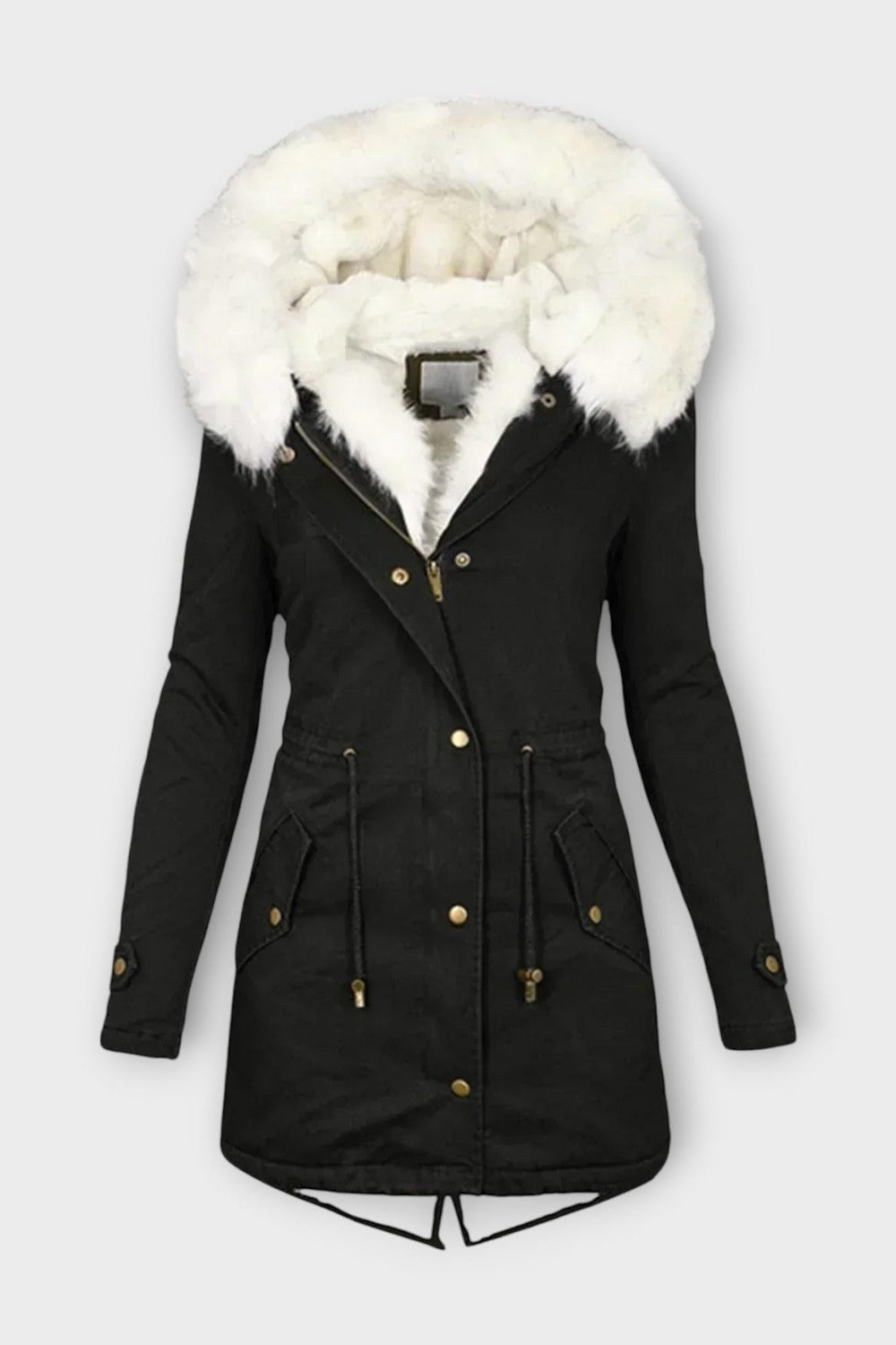 Stilfuld faux fur kåbe til damer, Aisha, varm og elegant vintermode.
