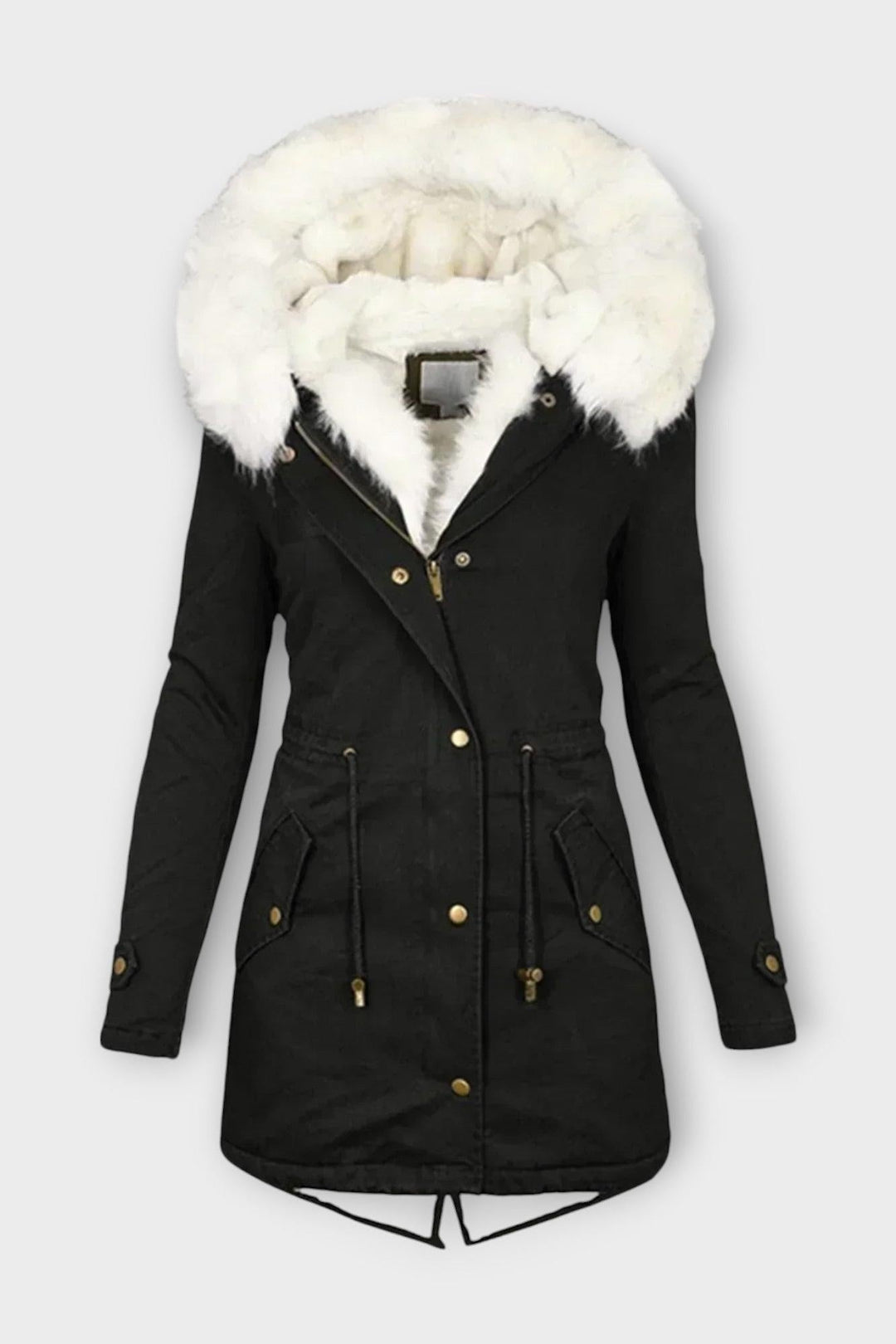 Stilfuld faux fur kåbe til damer, Aisha, varm og elegant vintermode.