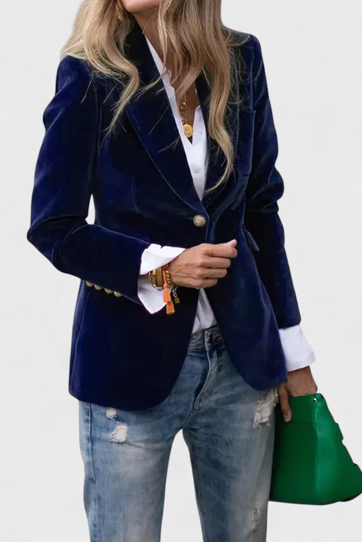 Rød fashion blazer til kvinder. Elegant og tidsløs, god til fest og stilfuld hverdag, klassisk snit.