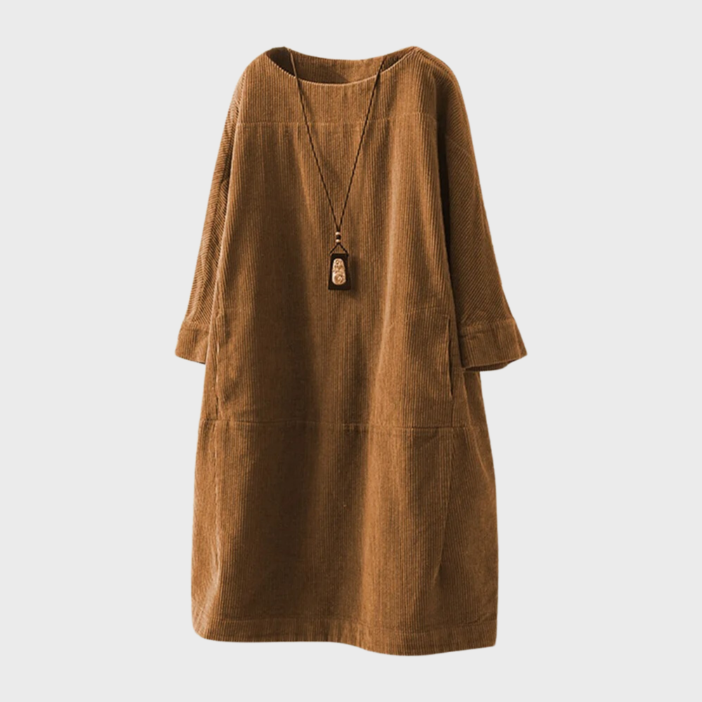 Alsidig dame minikjole, elegant design med lange ærmer. Komfortabel til både fest og fritid.