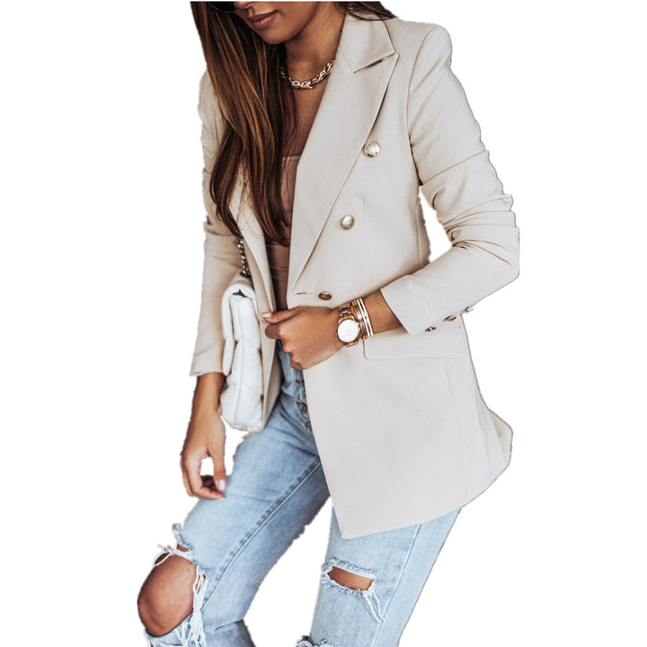 Stilfuld dobbeltradet blazer til kvinder, ideel til en moderne og alsidig garderobe.
