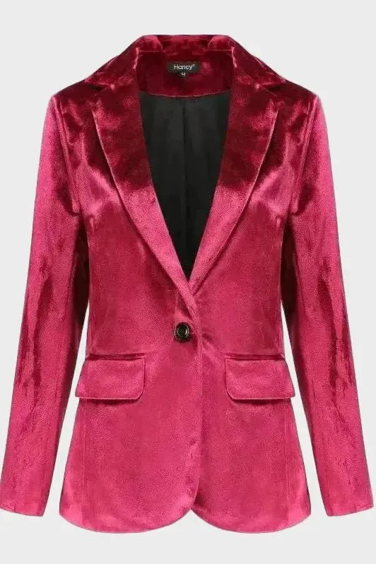 Elegant figursyet dame blazer, perfekt til fest, kontor eller hverdag. Stilfuldt design for en moderne kvinde.
