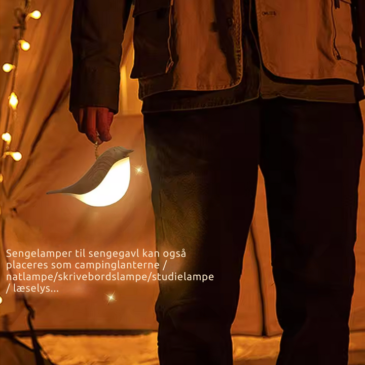 Dæmpbar LED-fuglelampe. Genopladelig og trådløs designlampe skaber enestående stemningslys.