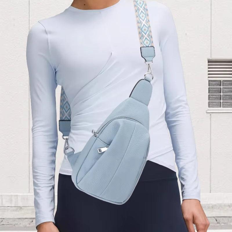 Luksuriøs geometrisk crossbody taske i læder til damer, perfekt til enhver lejlighed.